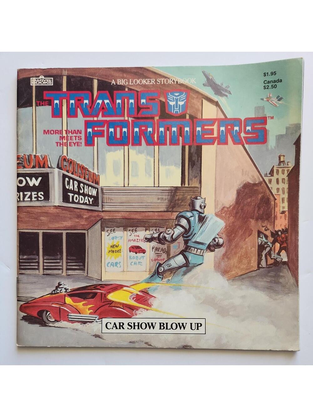Vintage Transformers Car Show Blow Up Marvel Books 1986 Hasbro Paperback